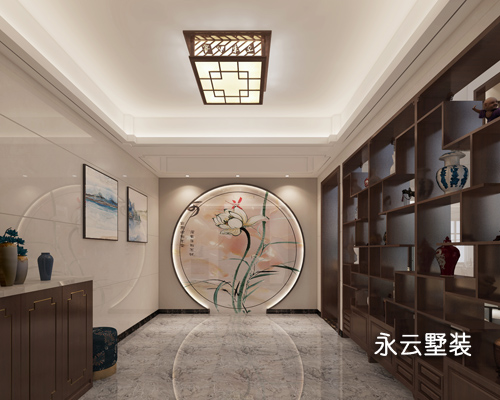 湘潭伍先生新中式风格别墅装修设计全景案例